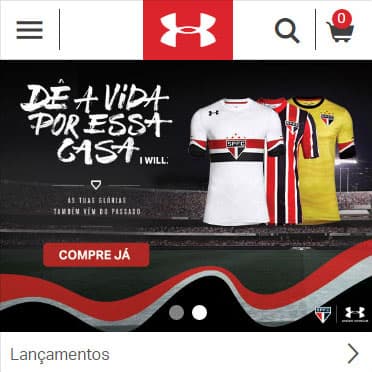 Site banner of Under Armour